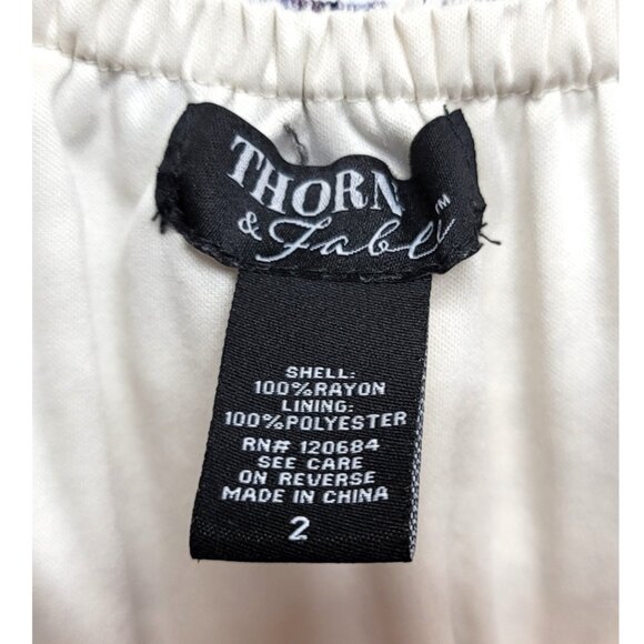 Thorn & Fable Dark Romance Ivory Empire Midi Dress Plus Size 2, 2X, 18 20 - Picture 10 of 11